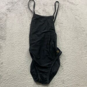 Speedo Deep Storm Anthracite One Piece Swimsuit Women's Size 36